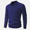 Clevoire | Textured Knit Long Polo Collar Sweater