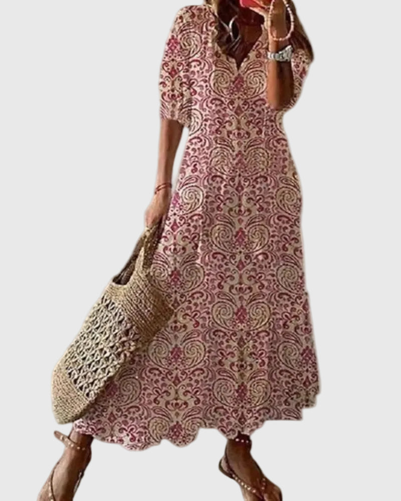 Boho Vintage Summer Maxi Dress