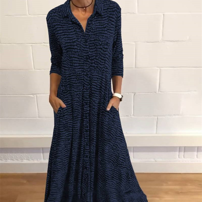 Elegant Pocket Midi Dress