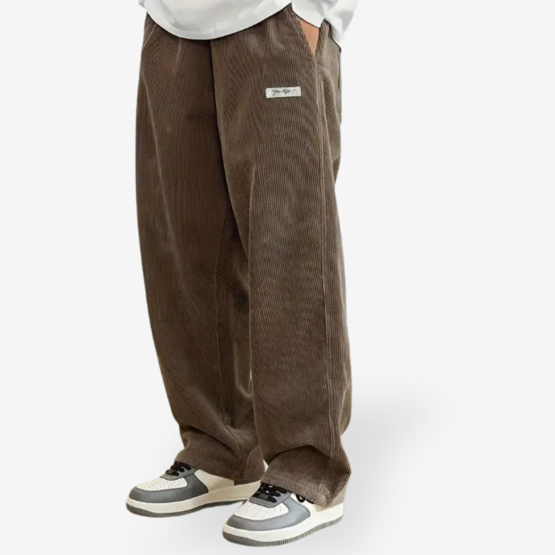Men’s Corduroy Vintage Pants - Retro Trousers