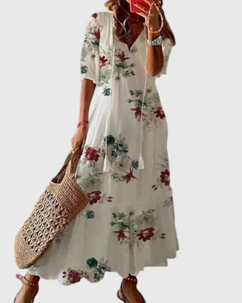 Boho Vintage Summer Maxi Dress