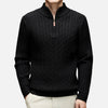 Clevoire | Men’s High Collar Quarter-Zip Cable Knit Jumper