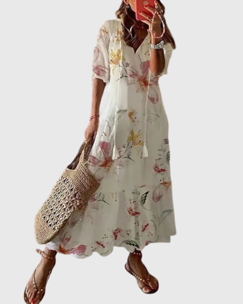 Boho Vintage Summer Maxi Dress