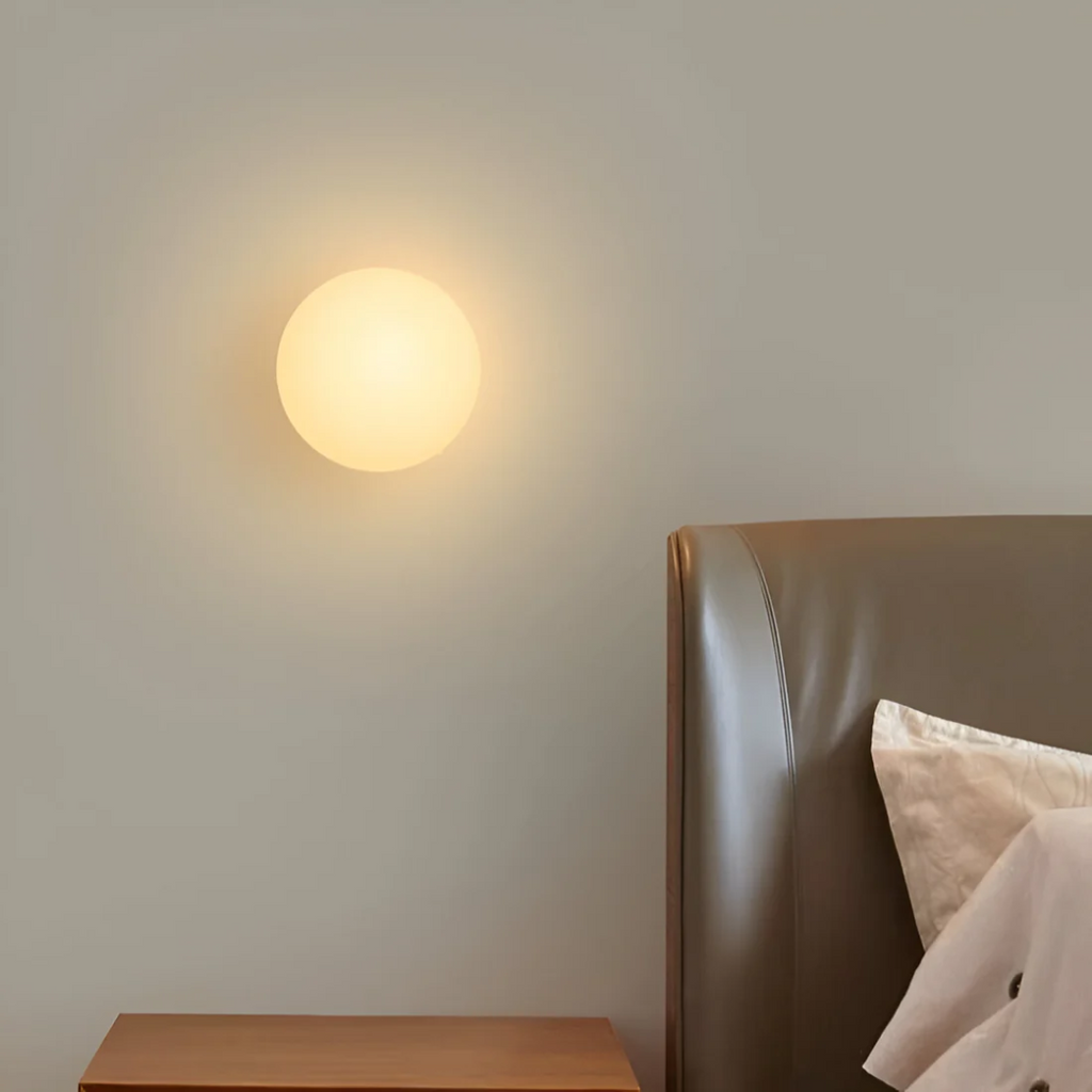 Modern Glass Wall Lamp with Warm LED Light and Minimalist Design