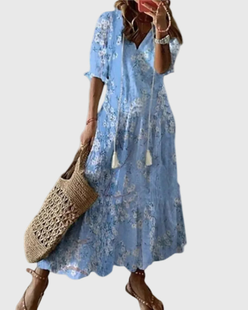 Boho Vintage Summer Maxi Dress