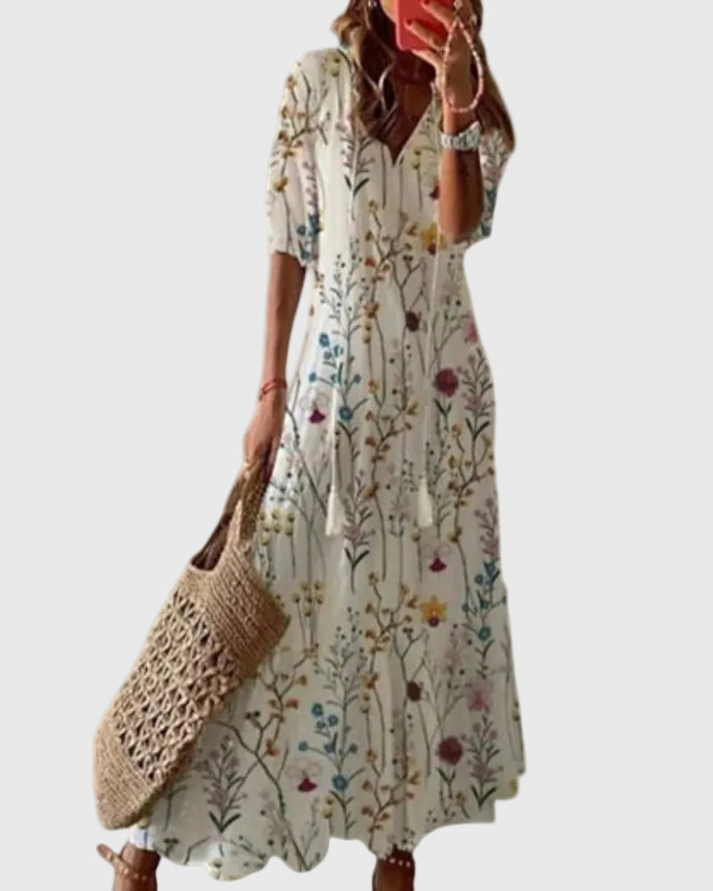 Boho Vintage Summer Maxi Dress