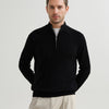 Clevoire | Men’s Quarter-Zip Wool Blend Cable Knit Jumper