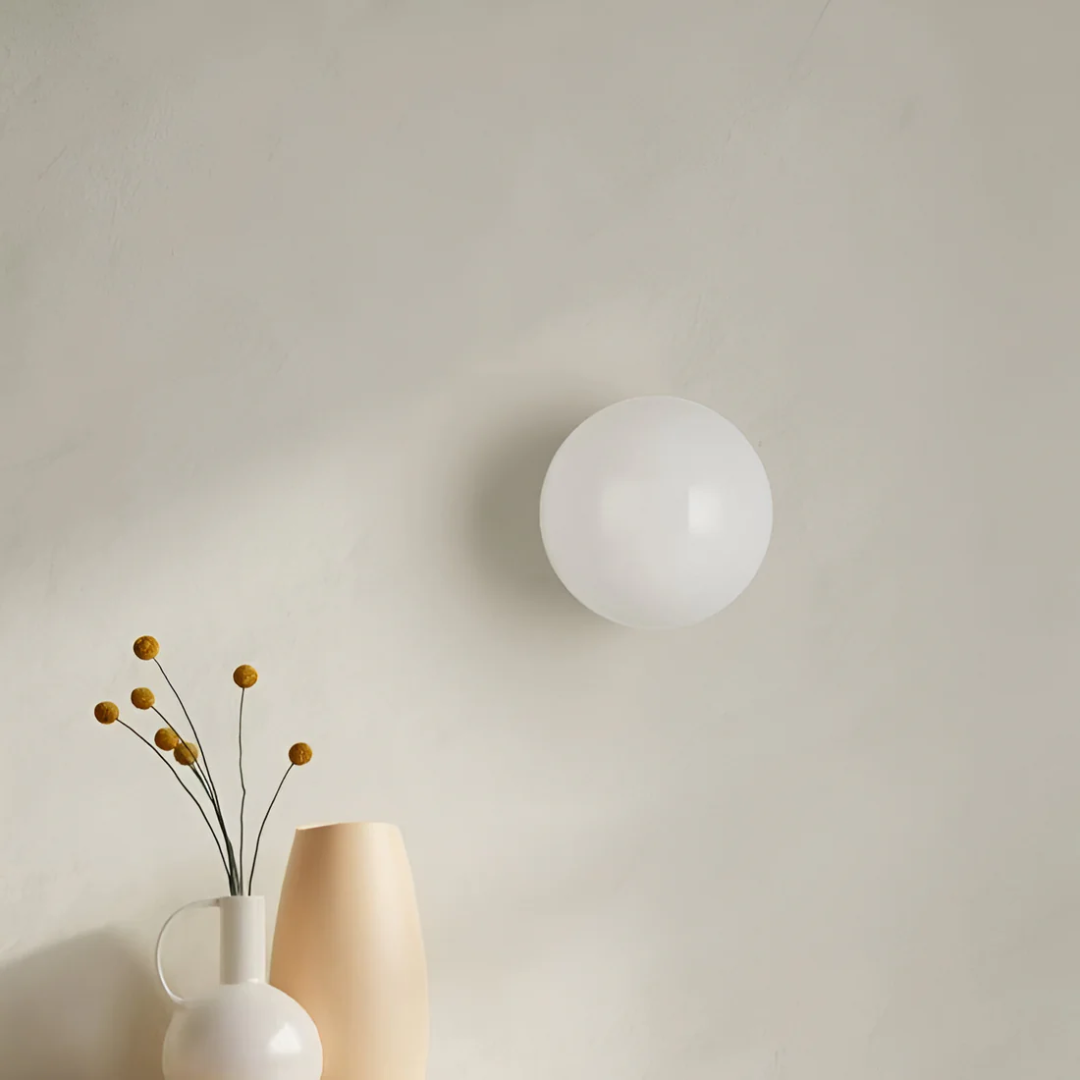Modern Glass Wall Lamp with Warm LED Light and Minimalist Design
