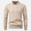 Clevoire | Men’s Jacquard V-Neck Polo Pullover