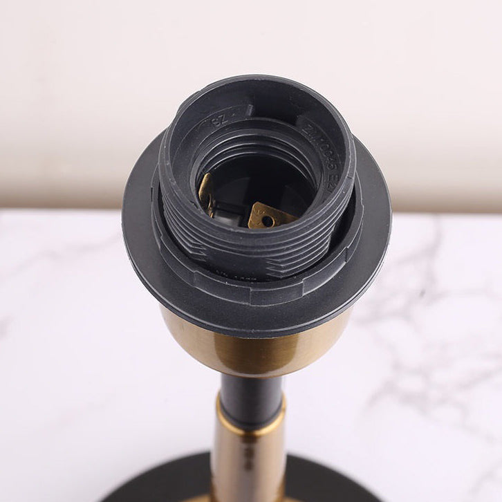 Retro Table Lamp – Metal & Fabric Shade, E26 Socket, 45 cm High