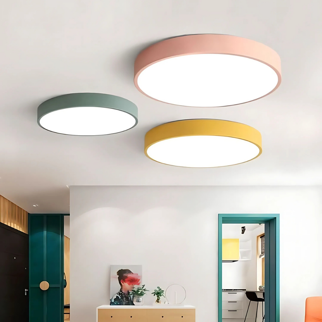 LED Ceiling Lamp with Scandinavian Design of Wood & Acrylic