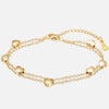 Clevoire | Women's Double Chain Heart Bracelet