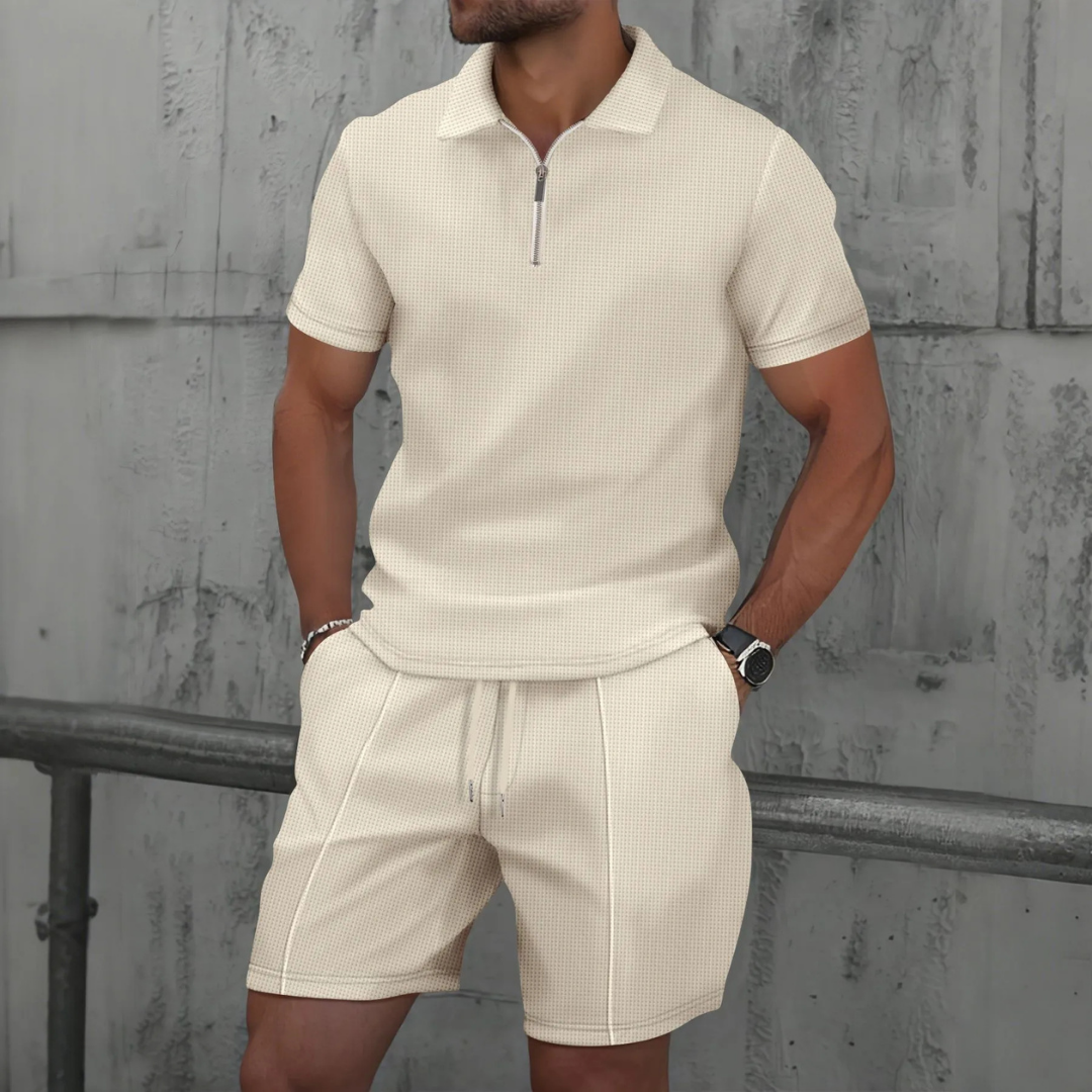 Men's Cotton Co-ord Set - Polo Shirt and Shorts