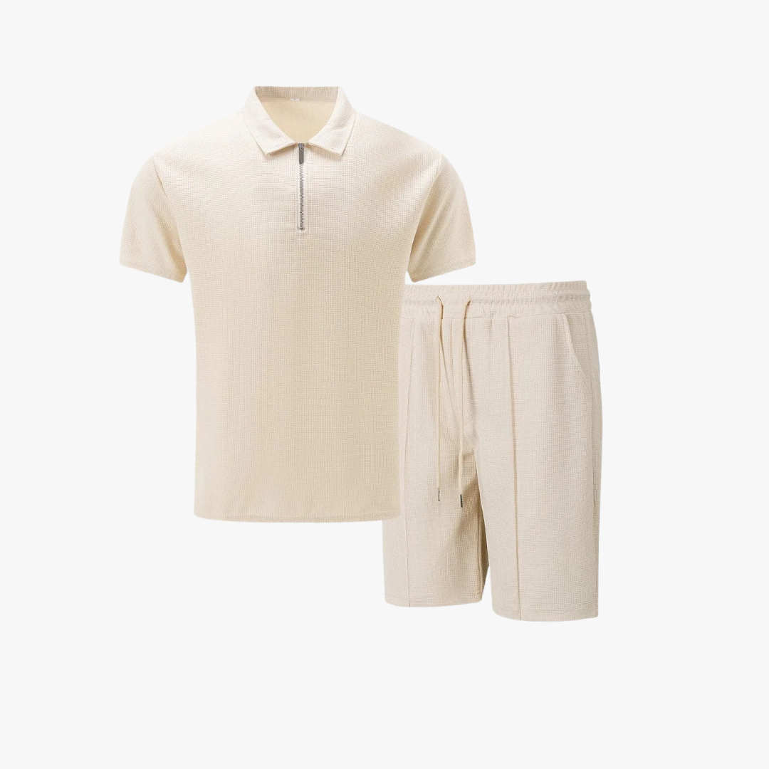 Men's Cotton Co-ord Set - Polo Shirt and Shorts