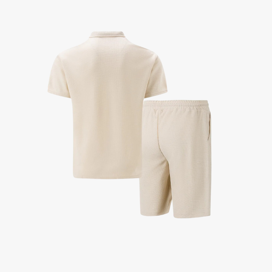 Men's Cotton Co-ord Set - Polo Shirt and Shorts