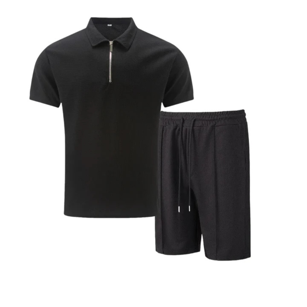 Men's Cotton Co-ord Set - Polo Shirt and Shorts