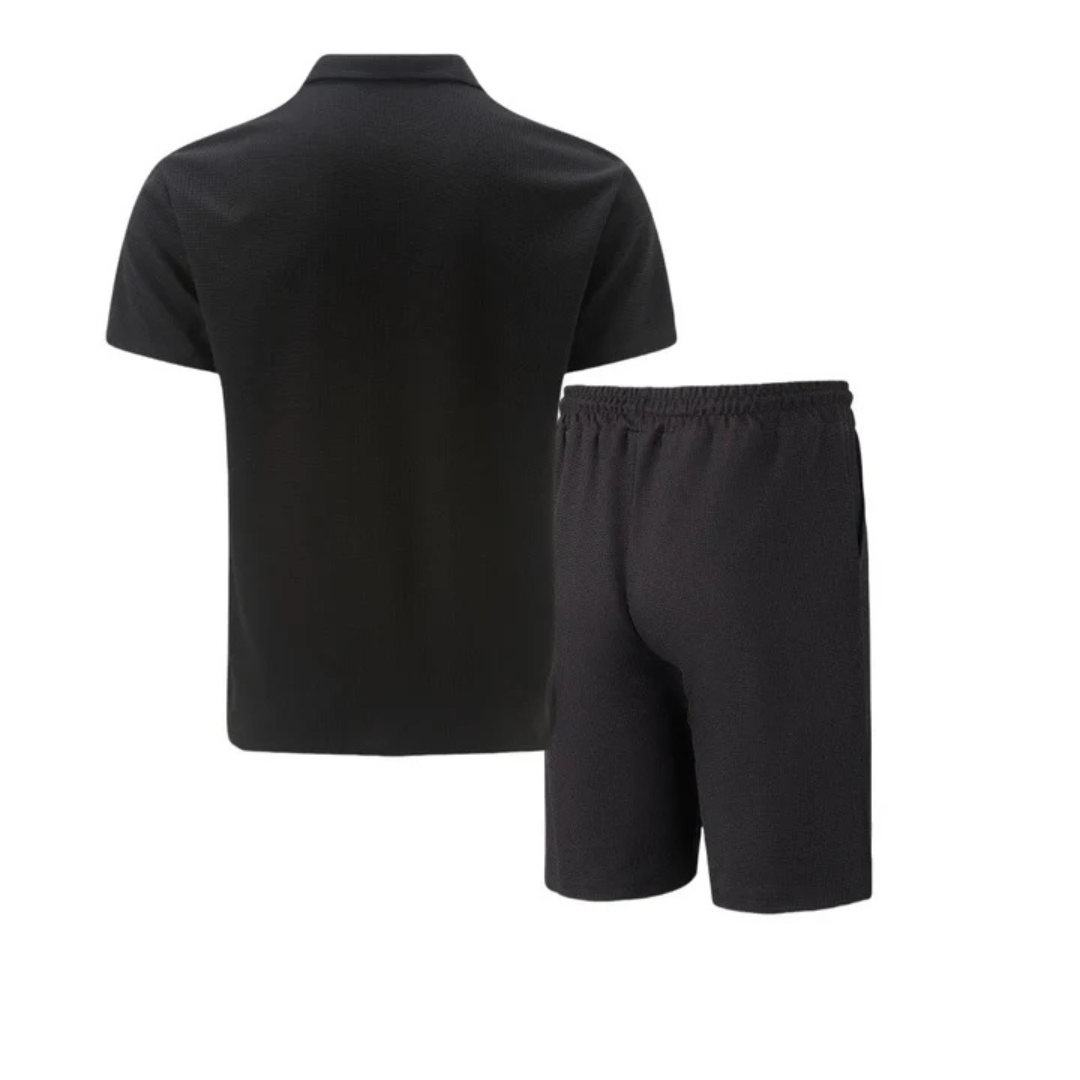 Men's Cotton Co-ord Set - Polo Shirt and Shorts