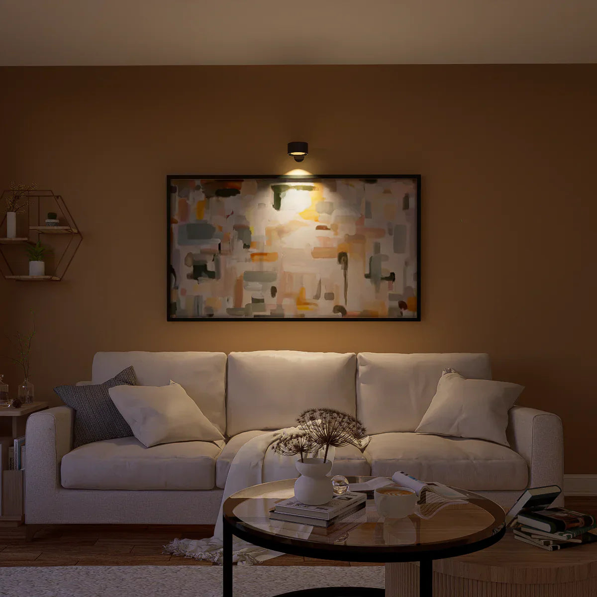Multifunctional Wireless Wall Lamp Rechargeable & Dimmable with 360° Rotation