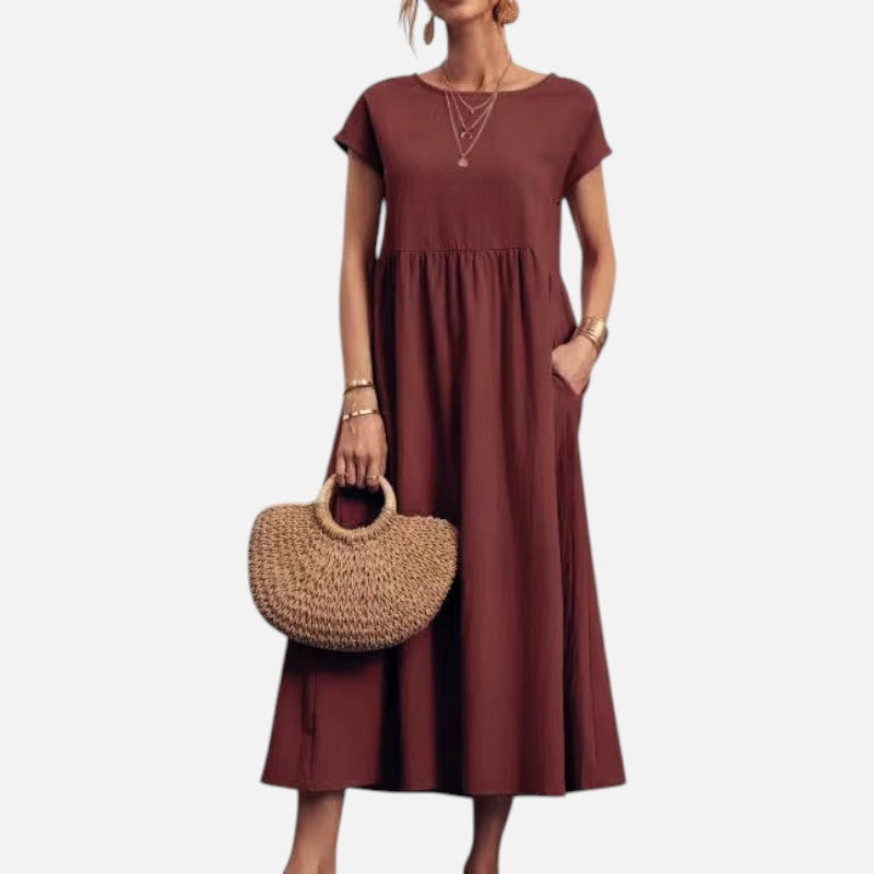 Women’s Casual Midi Dress Loose Fit Summer