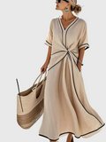 Robe Maxi Drapée Côtière