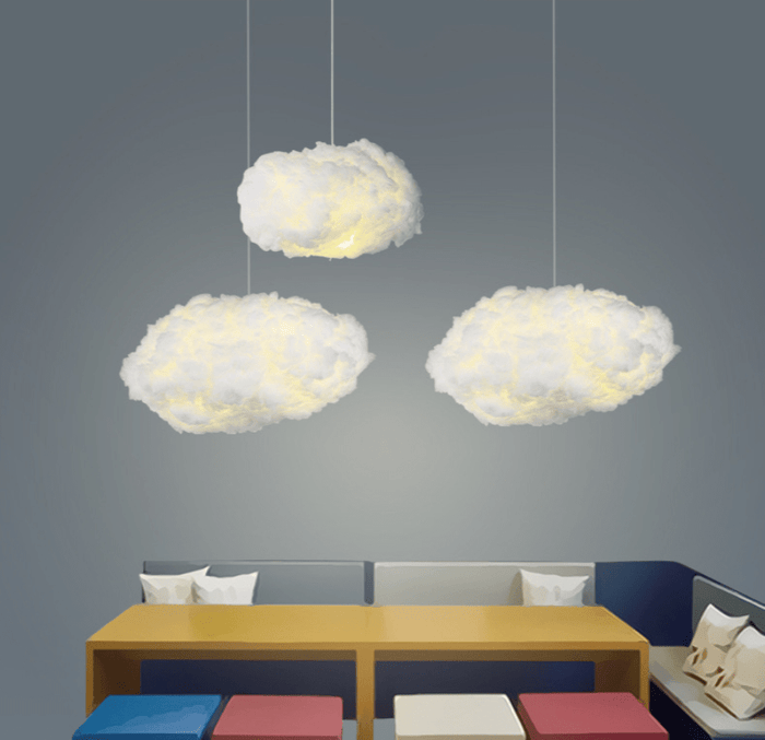 Cloud Pendant Lamp Made of Cotton