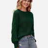 Clevoire | Women's Textured Lantern Sleeve Knit Jumper