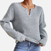 Clevoire | Women’s Textured V-Neck Knit Jumper