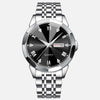Clevoire | Men’s Stainless Steel Watch with Diamond-Edge Dial