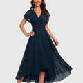 V-Neck A-Line Maxi Dress