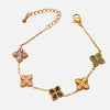 Clevoire | Women's Elegant Gold Flower Adjustable Bracelet