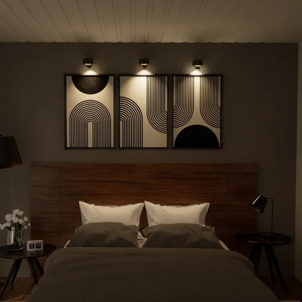 Multifunctional Wireless Wall Lamp Rechargeable & Dimmable with 360° Rotation