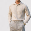 Clevoire | Men’s Cable-Knit Polo Jumper