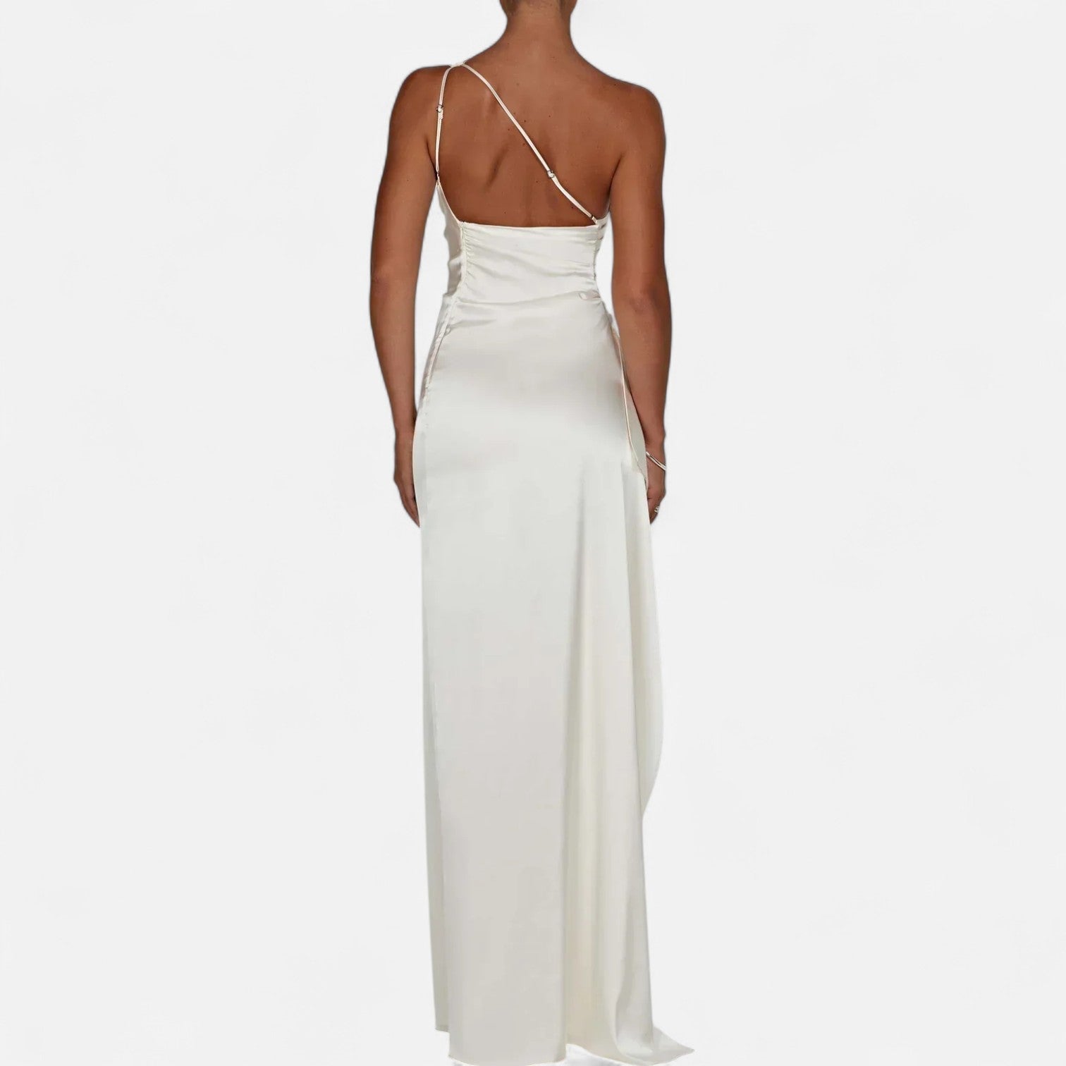 Asymmetric Long Dress for Women – Sculptural Silhouette, Natural Movement