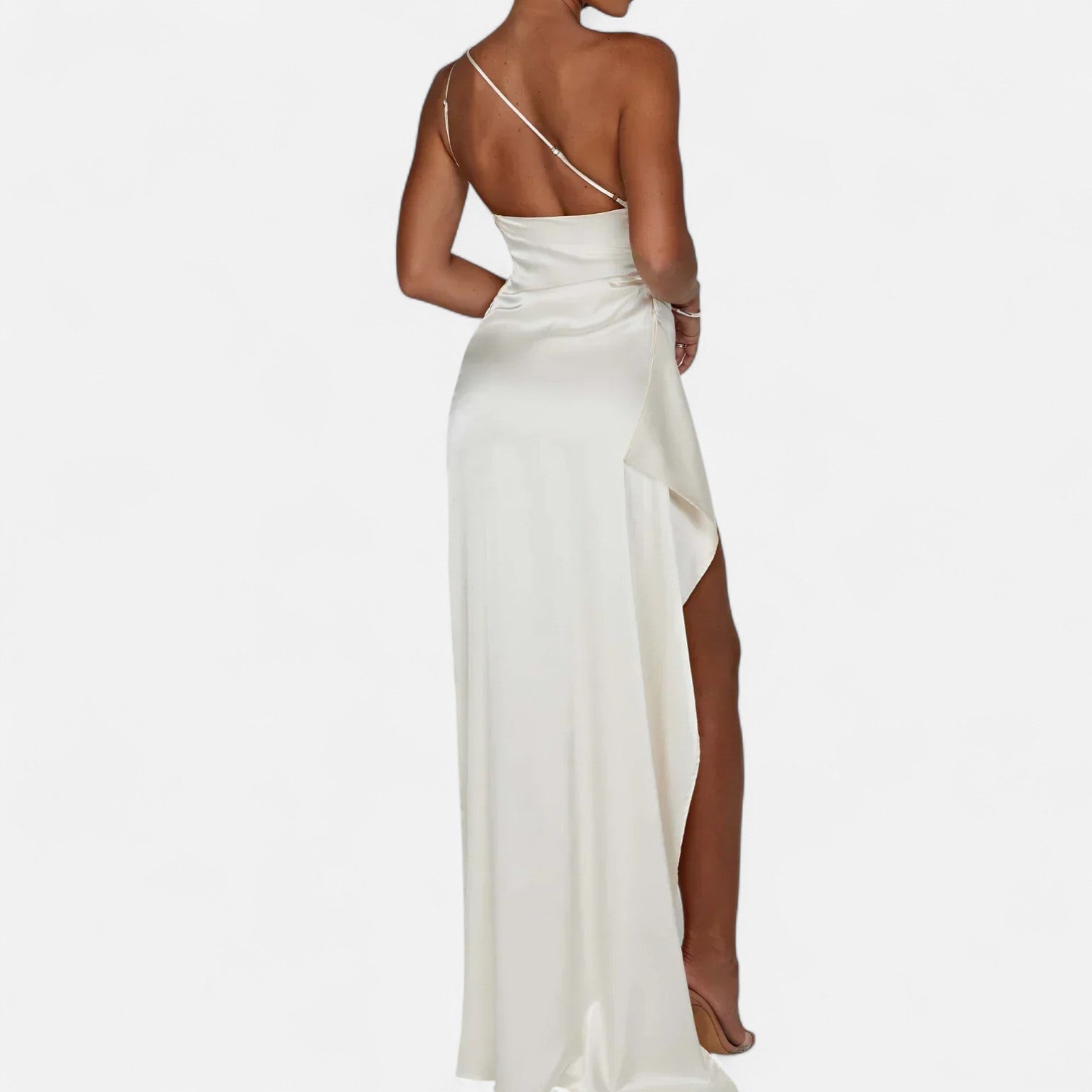 Asymmetric Long Dress for Women – Sculptural Silhouette, Natural Movement